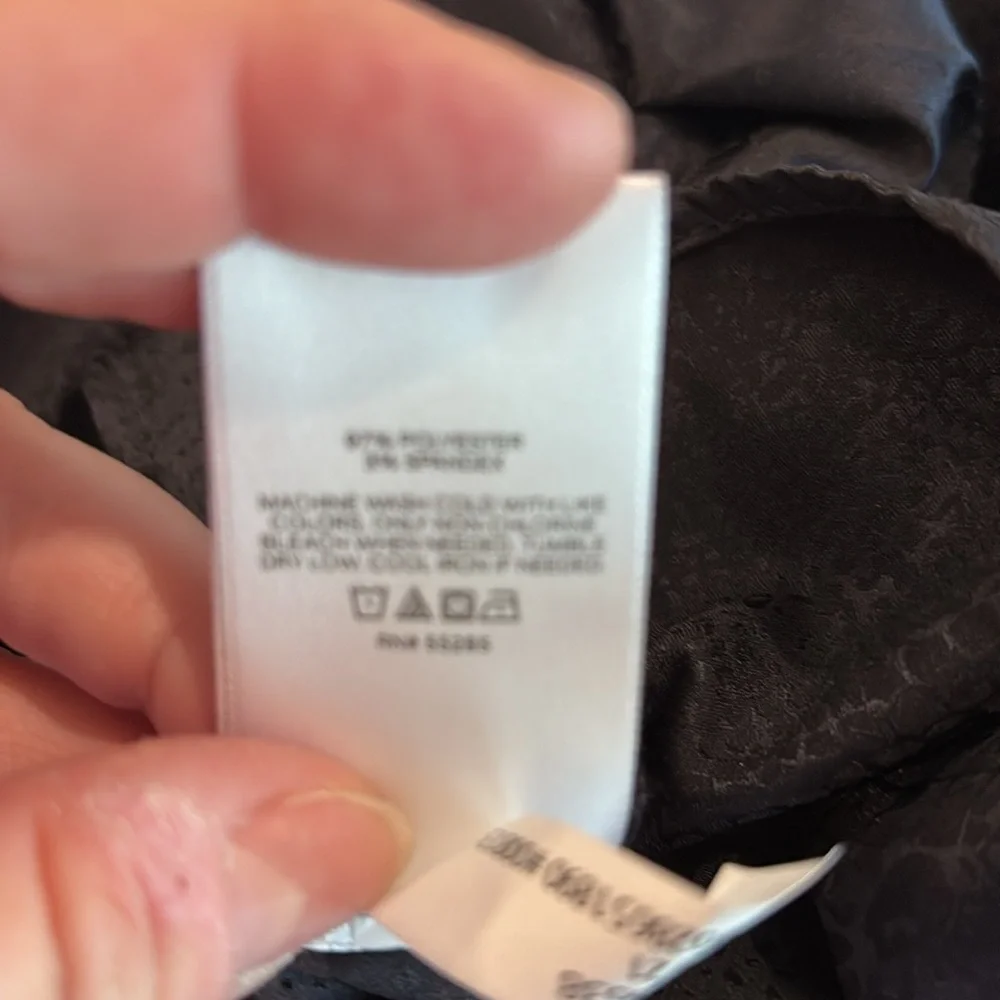 Express Black Wrap Blouse - Picture 6 of 6